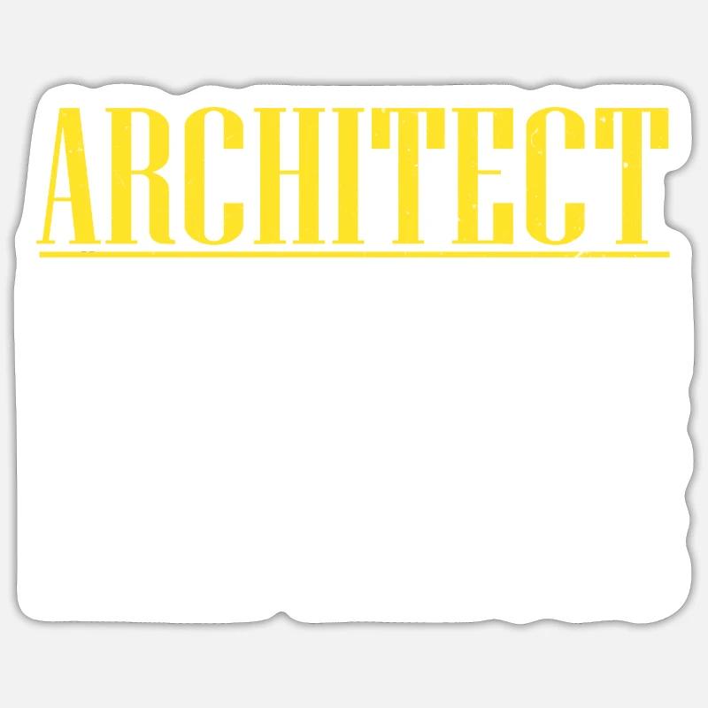architecte - Sticker taille S (10 x 10 cm) - blanc mat