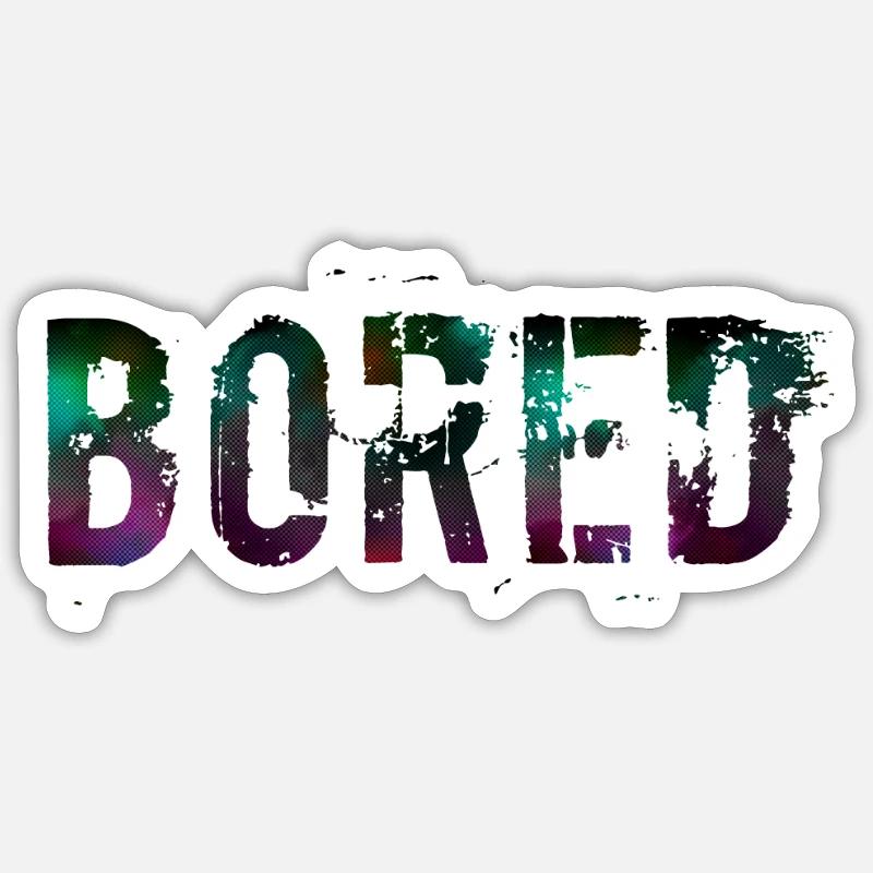Bored Color Explosion Graffiti Texte Sticker taille S (10 x 10 cm)