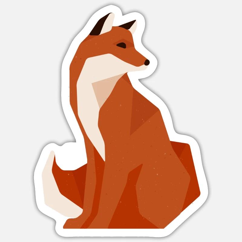 Fox - Sticker size S (10 x 10 cm) - white matte