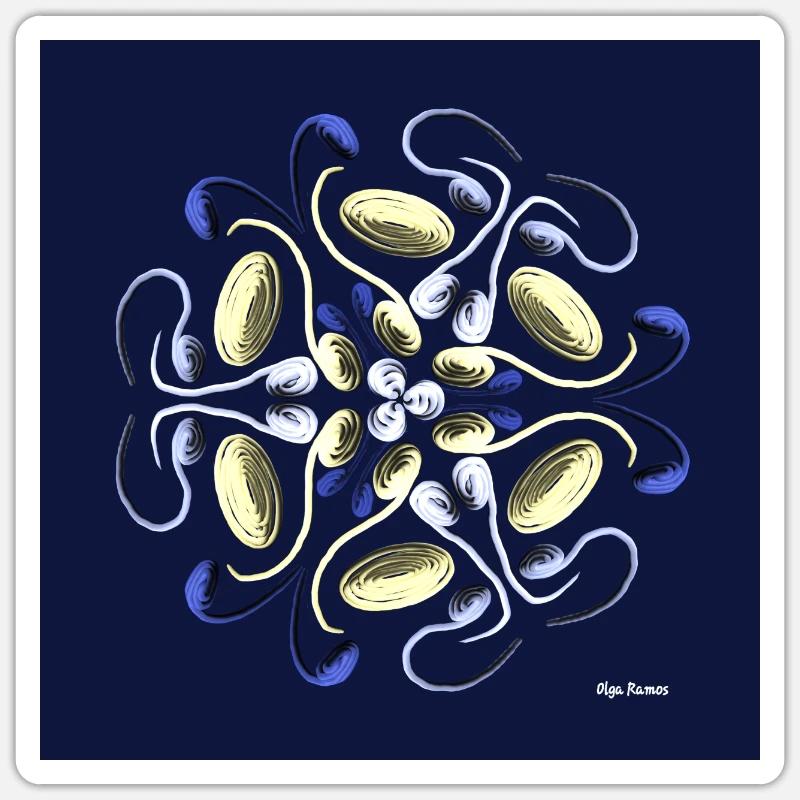 ManGogh - Sticker taille S (10 x 10 cm) - blanc mat