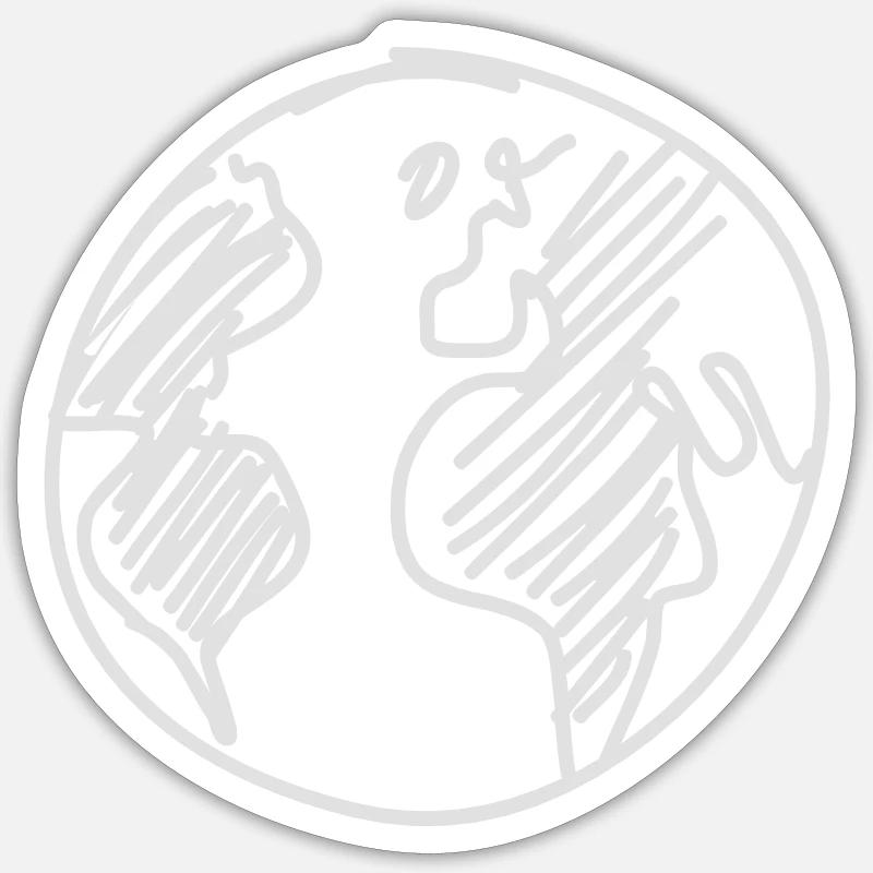 globe - Sticker size S (10 x 10 cm) - white matte
