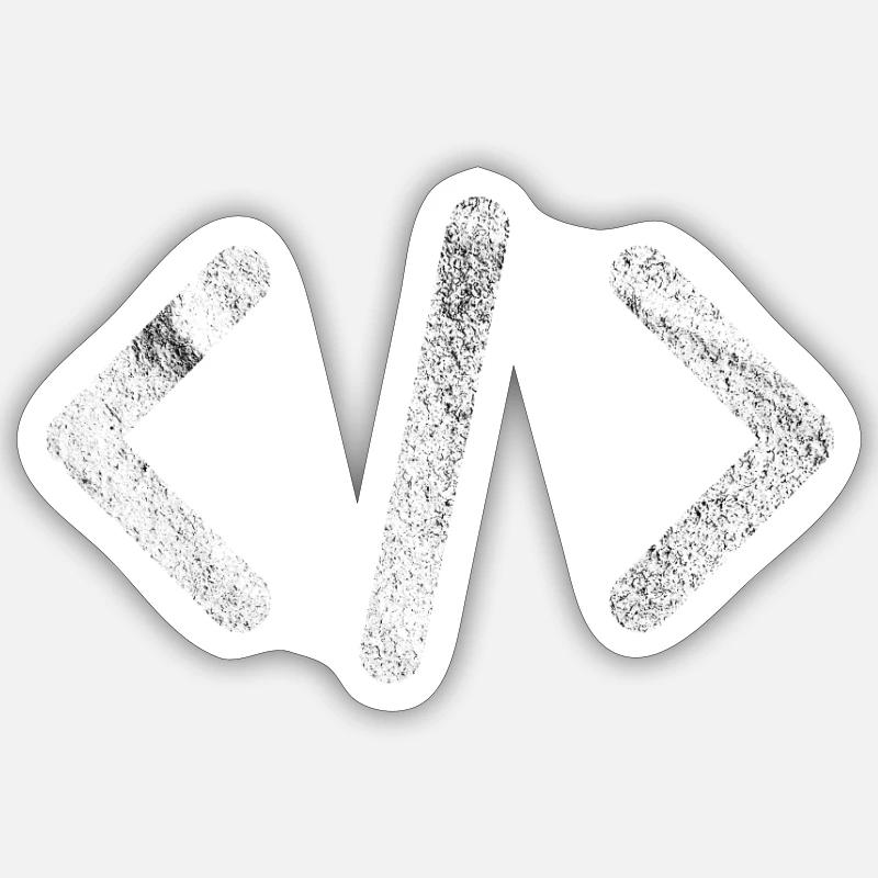 Skript Programmierer Programmieren - Sticker Größe S (10 x 10 cm) - Mattweiß