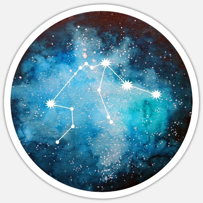 Sternzeichen Wassermann Sticker Größe S (10 x 10 cm)