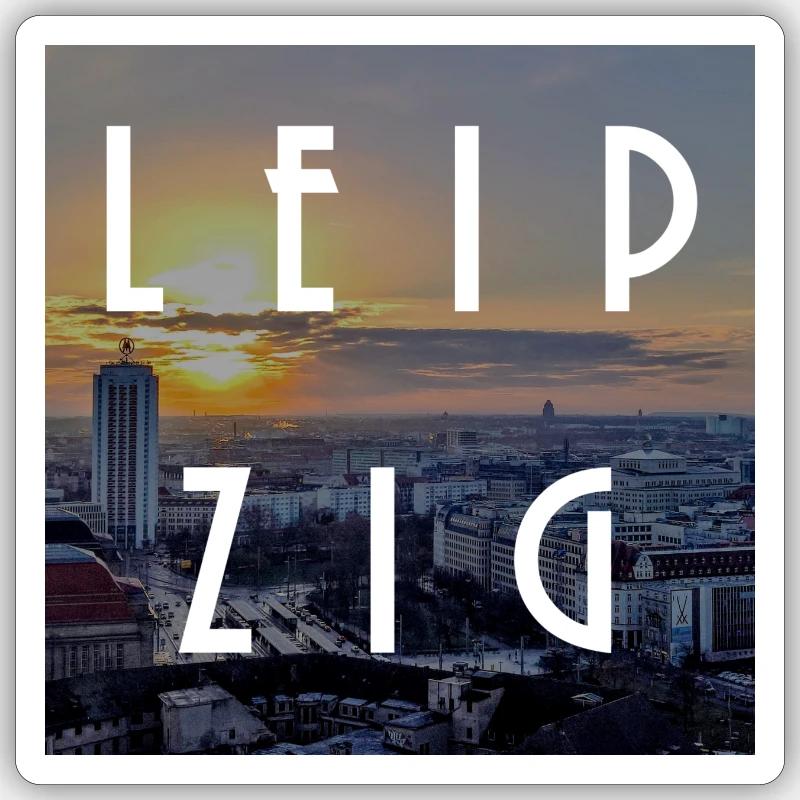 Leipzig - Sticker size S (10 x 10 cm) - white matte