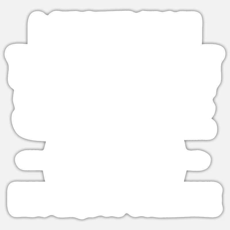 sarcastically - Sticker size S (10 x 10 cm) - white matte