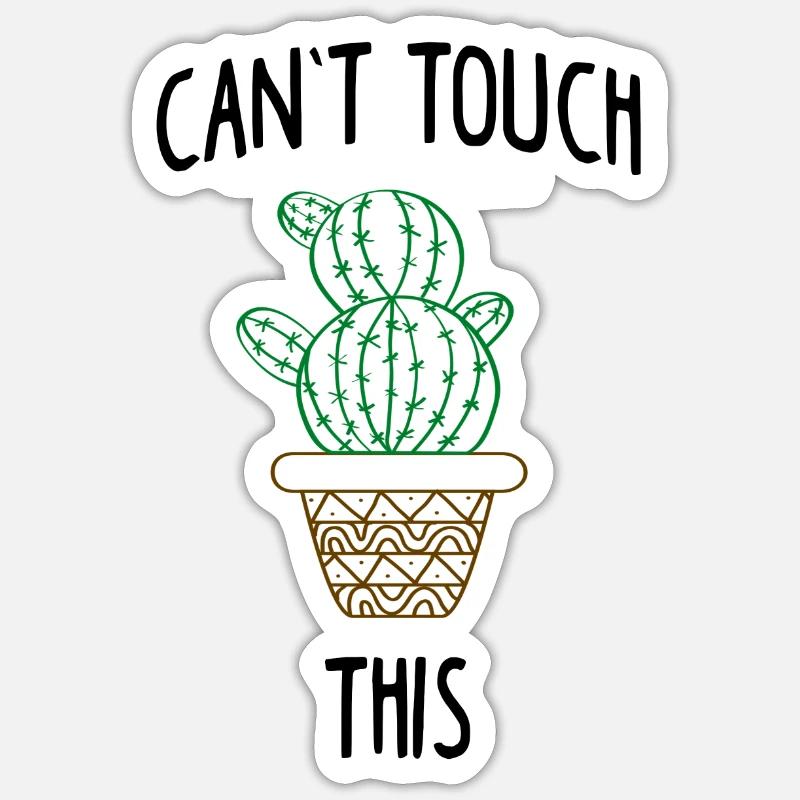 Cactus cactus - Sticker taille S (10 x 10 cm) - blanc mat