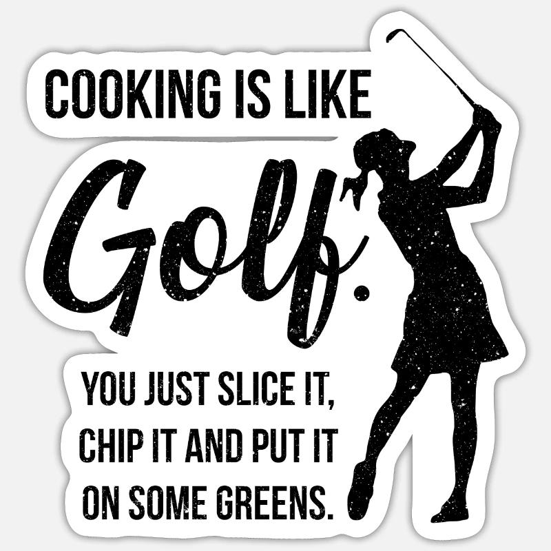 Golf Golfer Golf Course Golfer Funny - Sticker size S (10 x 10 cm) - white matte