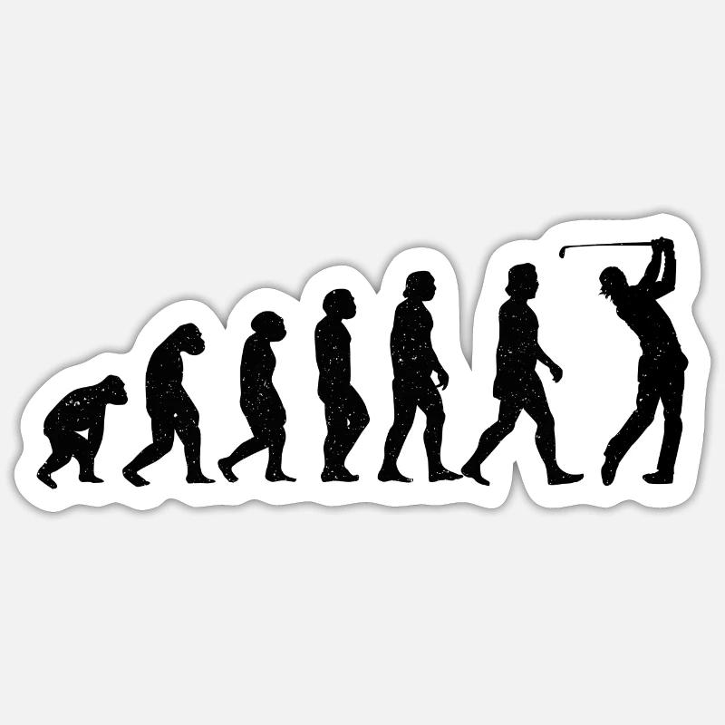 Golf Golfer Golf Course Golfers Evolution Sticker size S (10 x 10 cm)