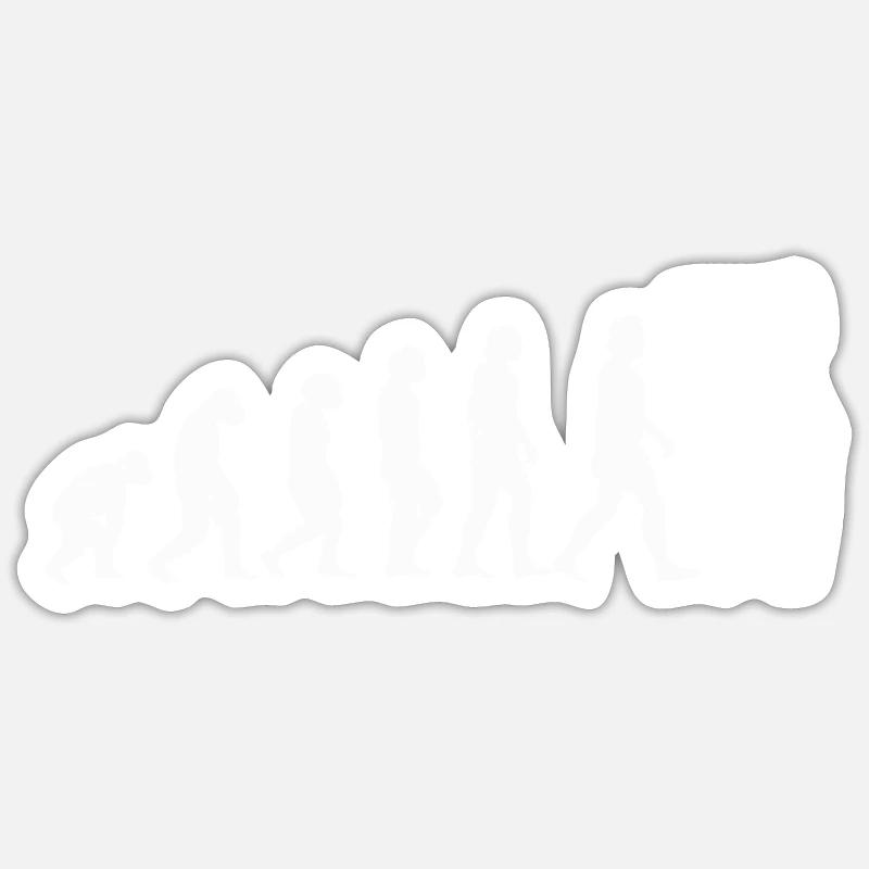 Golf golfeur terrain de golf golfeurs évolution Sticker taille S (10 x 10 cm)