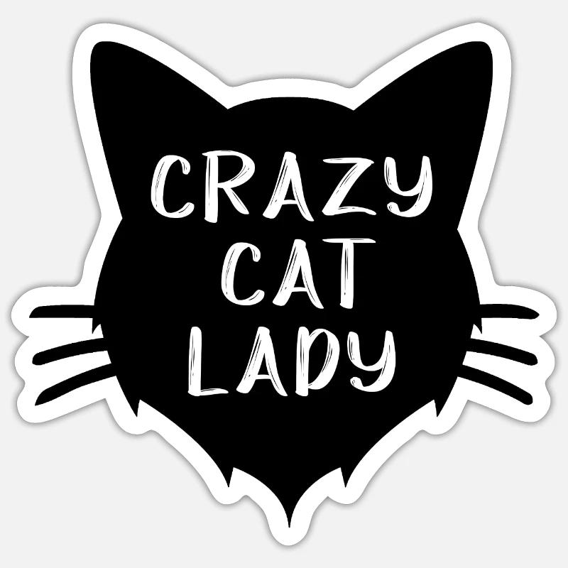 dame de chat Sticker taille S (10 x 10 cm)