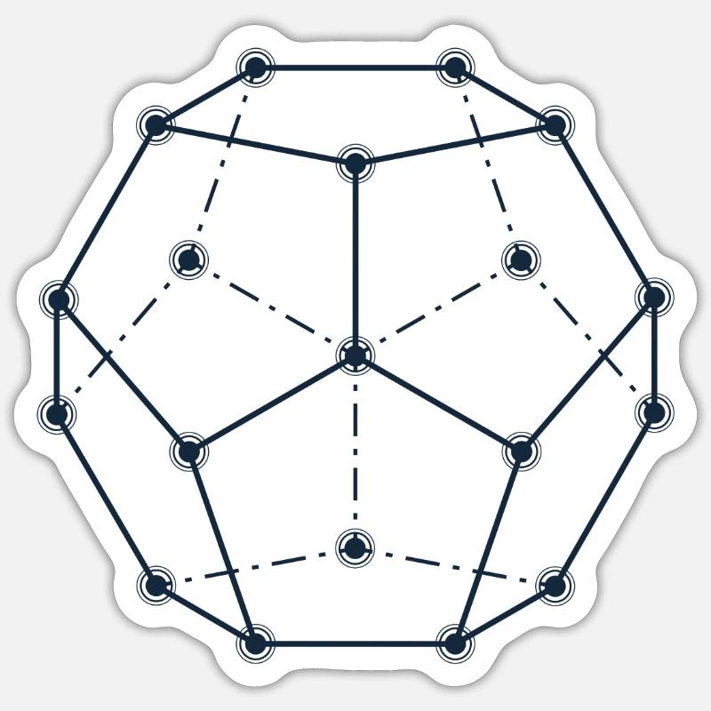 Geometric Constellation Pattern - Sticker size S (10 x 10 cm) - white matte