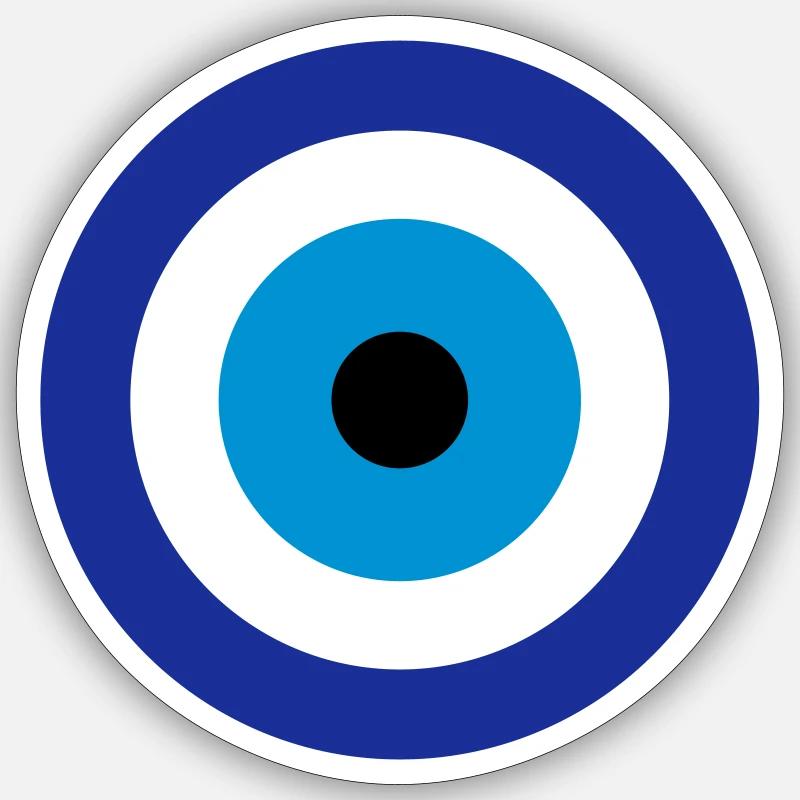 Blue Evil Eye - Sticker size S (10 x 10 cm) - white matte