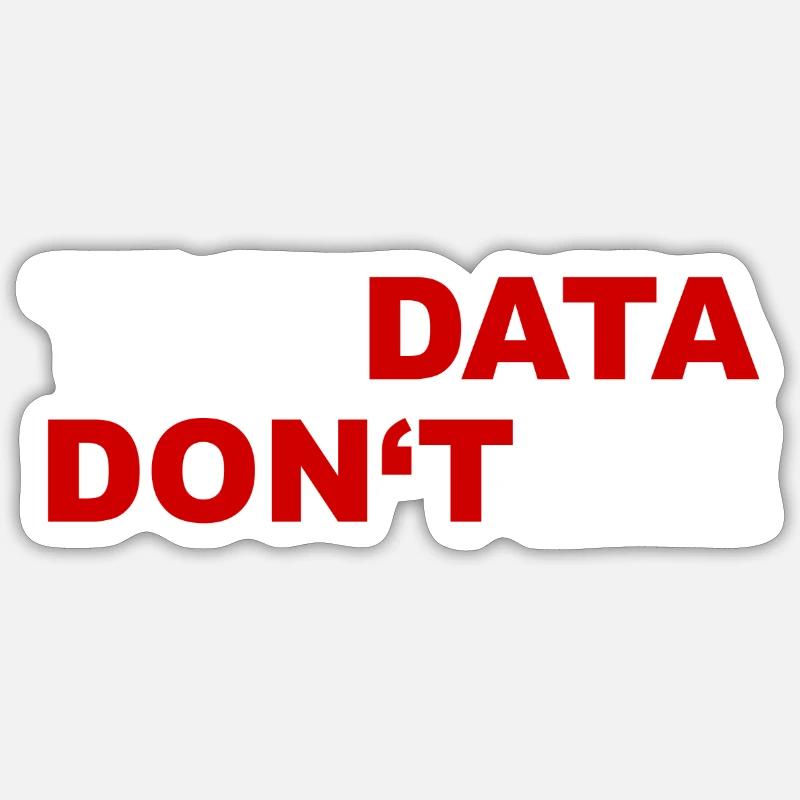 Data - Sticker Größe S (10 x 10 cm) - Mattweiß
