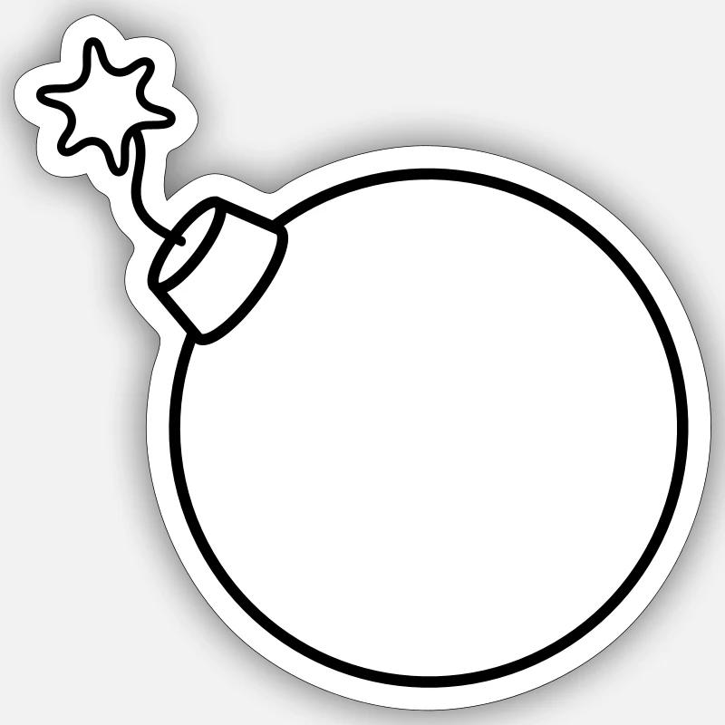 burned round ball sphere circle text b Sticker size S (10 x 10 cm)