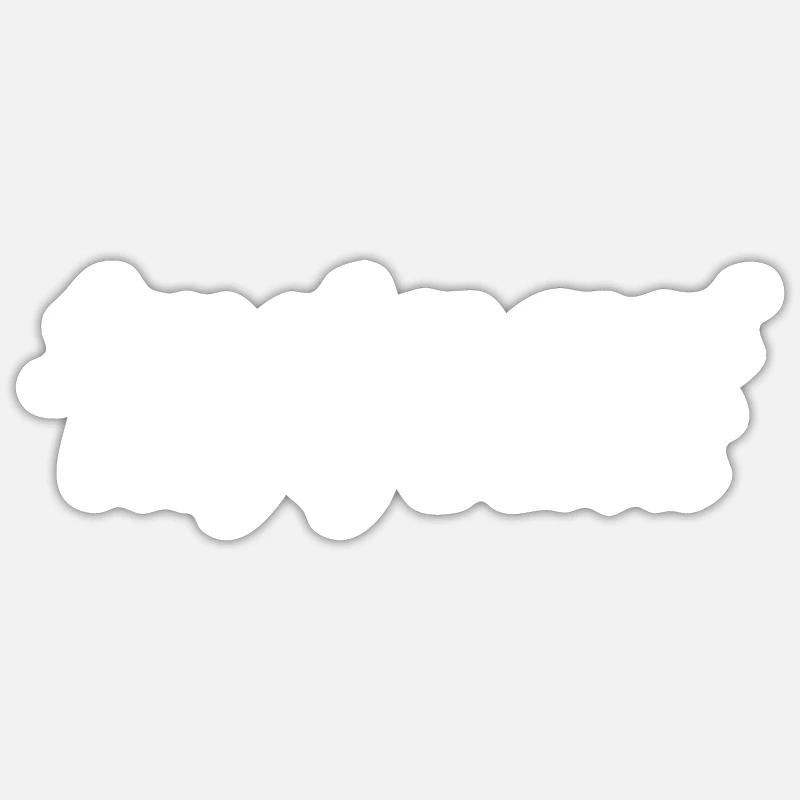 Visage d’un ange, corps d’un démon - Sticker taille S (10 x 10 cm) - blanc mat