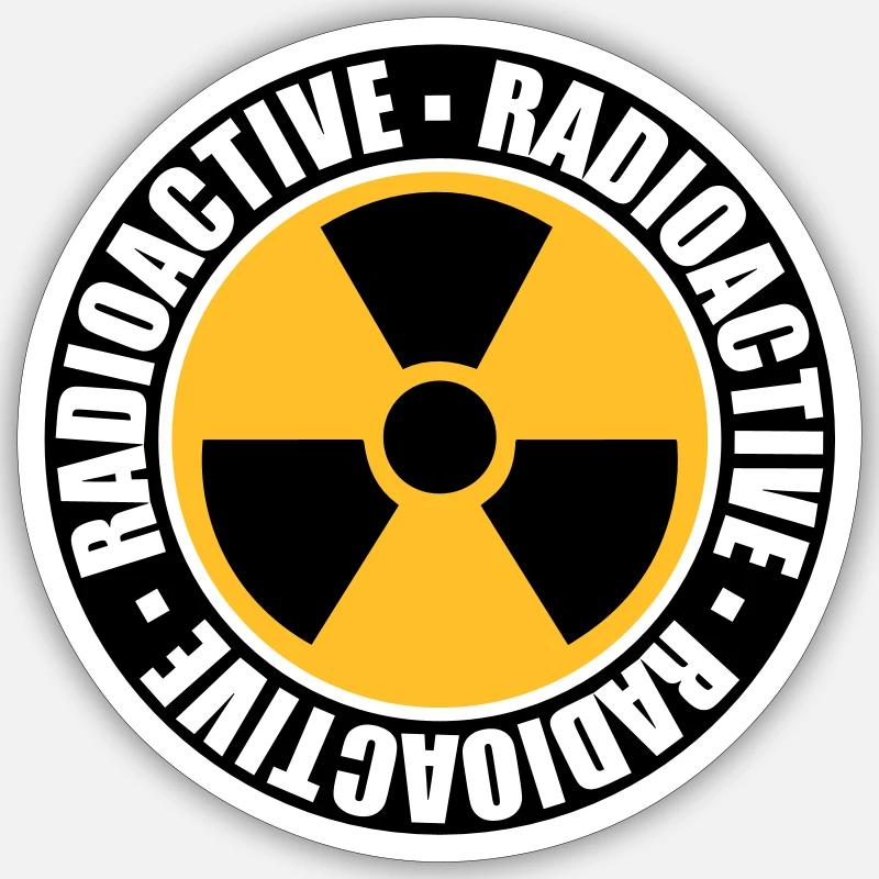 round black stamp danger warning caution Sticker size S (10 x 10 cm)