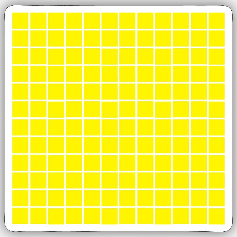 many squares - Sticker size S (10 x 10 cm) - white matte