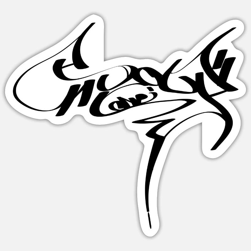 graffiti - Sticker size S (10 x 10 cm) - white matte