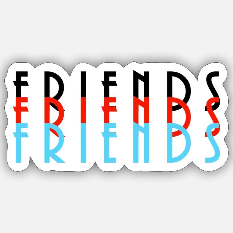 copains - Sticker taille S (10 x 10 cm) - blanc mat