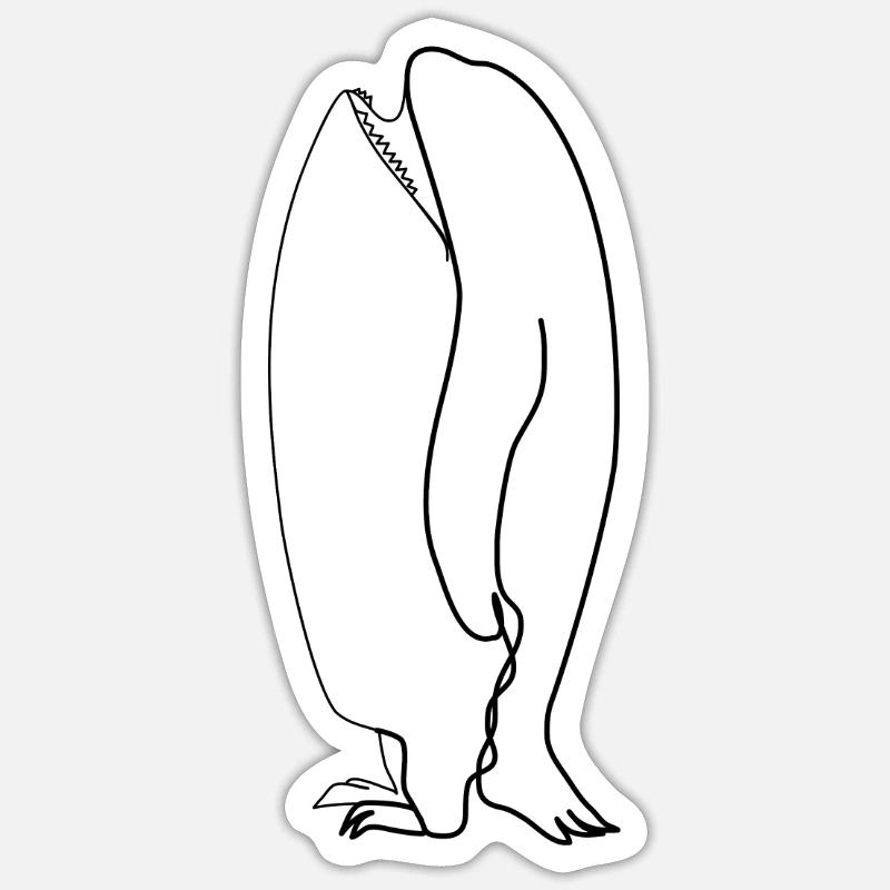 Orca penguin - Sticker size S (10 x 10 cm) - white matte
