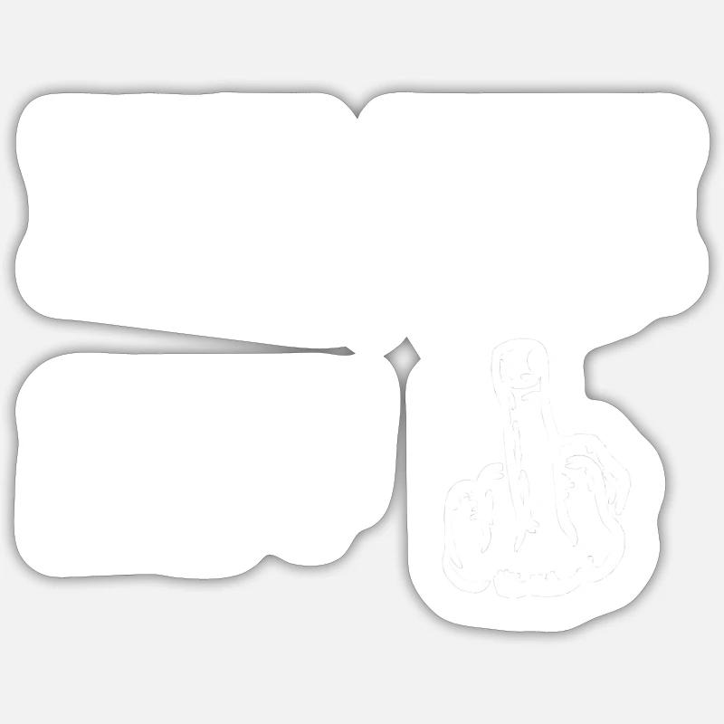 Ich bin 29 + Mittelfinger - Sticker Größe S (10 x 10 cm) - Mattweiß