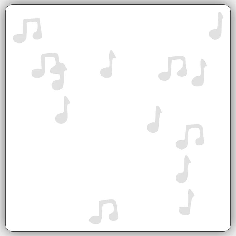 note rain - Sticker size S (10 x 10 cm) - white matte
