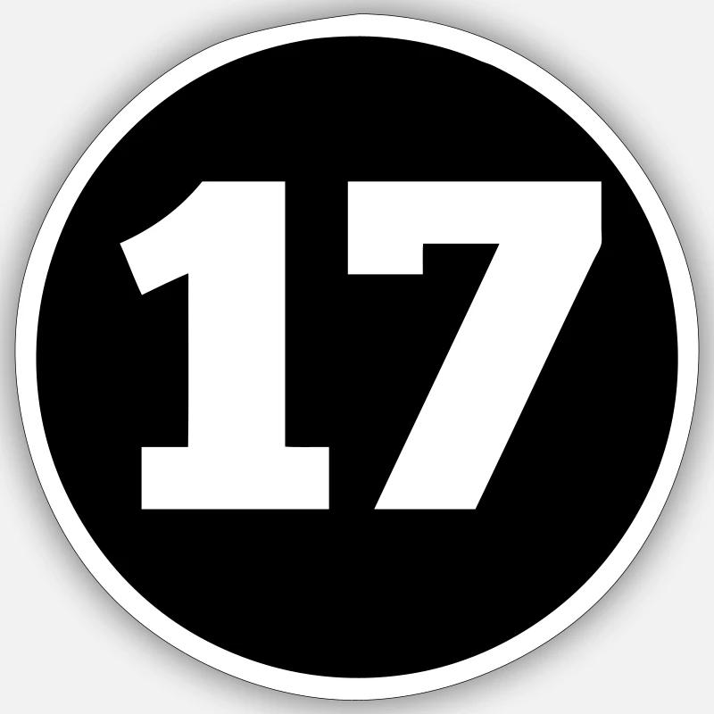 17c - Sticker Größe S (10 x 10 cm) - Mattweiß