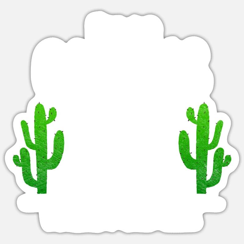 Cacti Cactus - Sticker size S (10 x 10 cm) - white matte