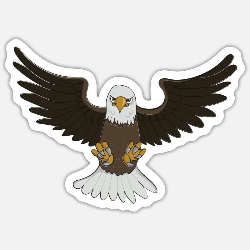 bald eagle - Sticker size S (10 x 10 cm) - white matte