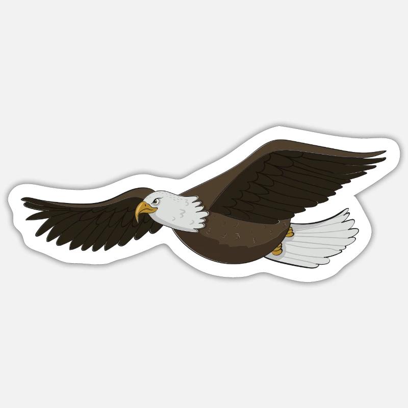 eagle - Sticker size S (10 x 10 cm) - white matte