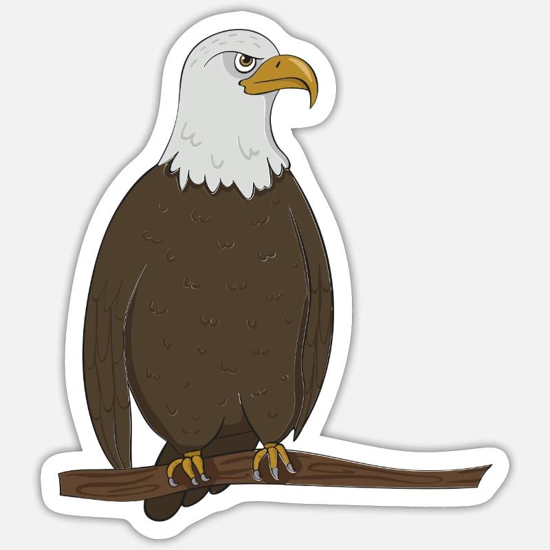 eagle - Sticker size S (10 x 10 cm) - white matte