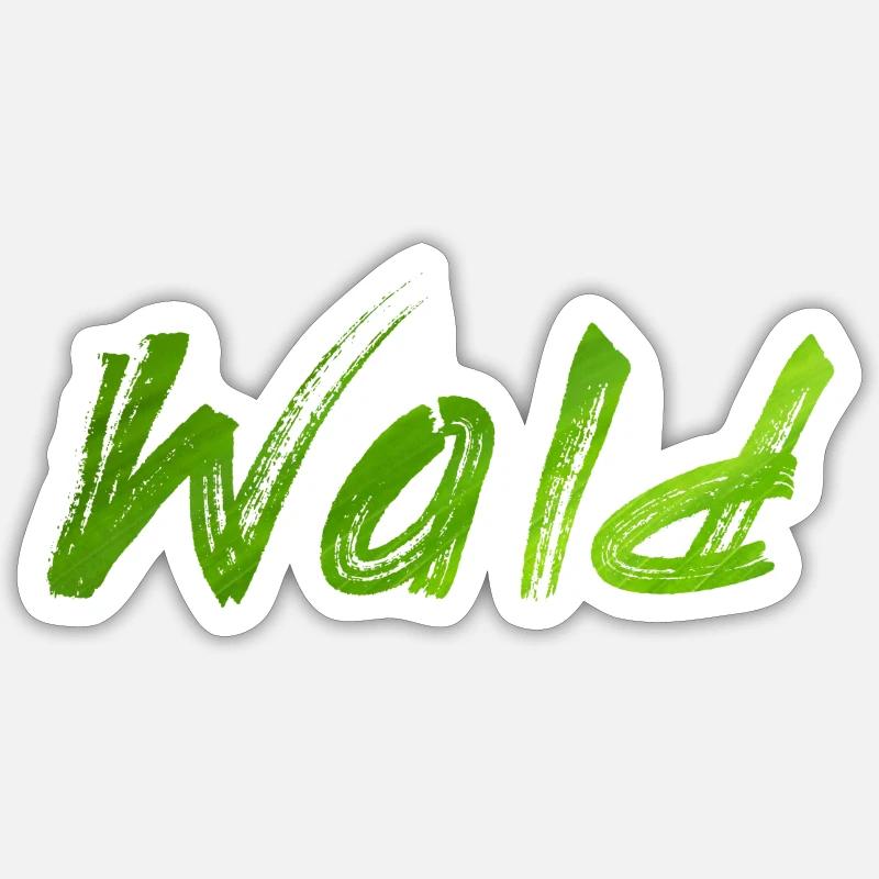 forêt - Sticker taille S (10 x 10 cm) - blanc mat