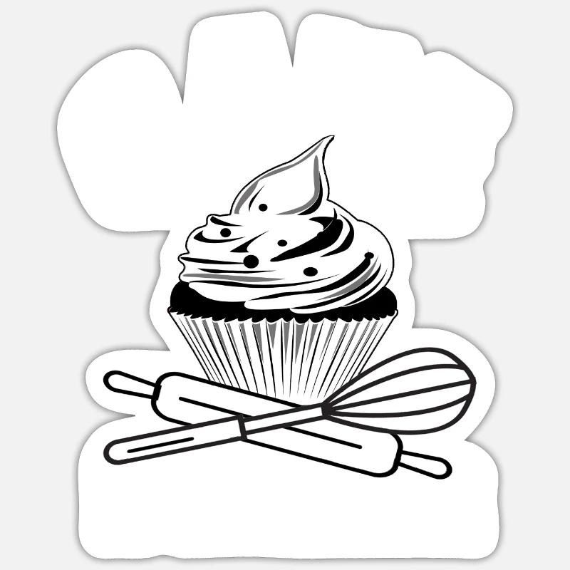 Baker baking Sticker size S (10 x 10 cm)