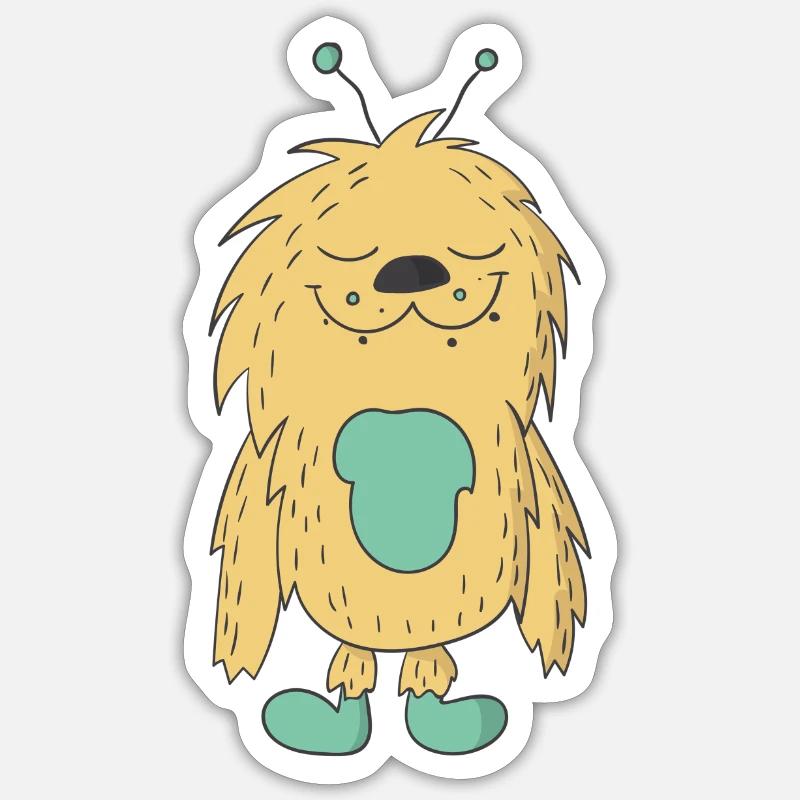 Alien - Sticker taille S (10 x 10 cm) - blanc mat