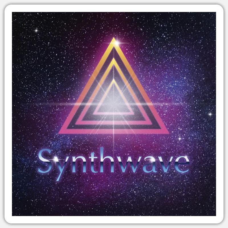 synthwave Sticker taille S (10 x 10 cm)