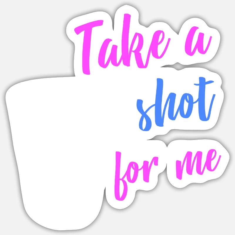 Alcool - Sticker taille S (10 x 10 cm) - blanc mat