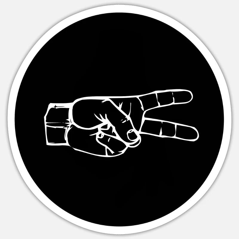 SCHERE (b) - Sticker Größe S (10 x 10 cm) - Mattweiß