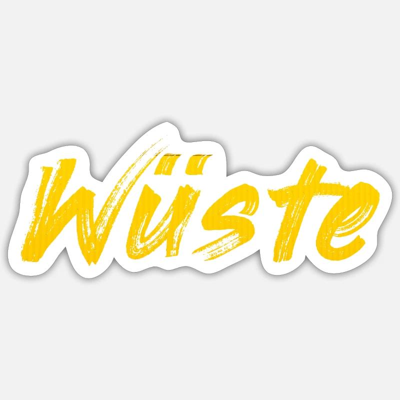 Désert - Sticker taille S (10 x 10 cm) - blanc mat