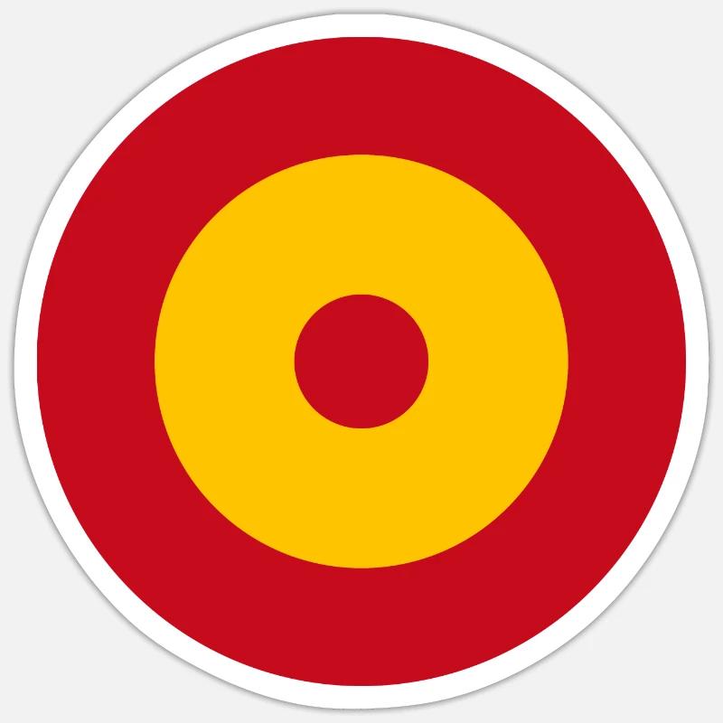 COCARDE SPANIEN/1808 - Sticker Größe S (10 x 10 cm) - Mattweiß