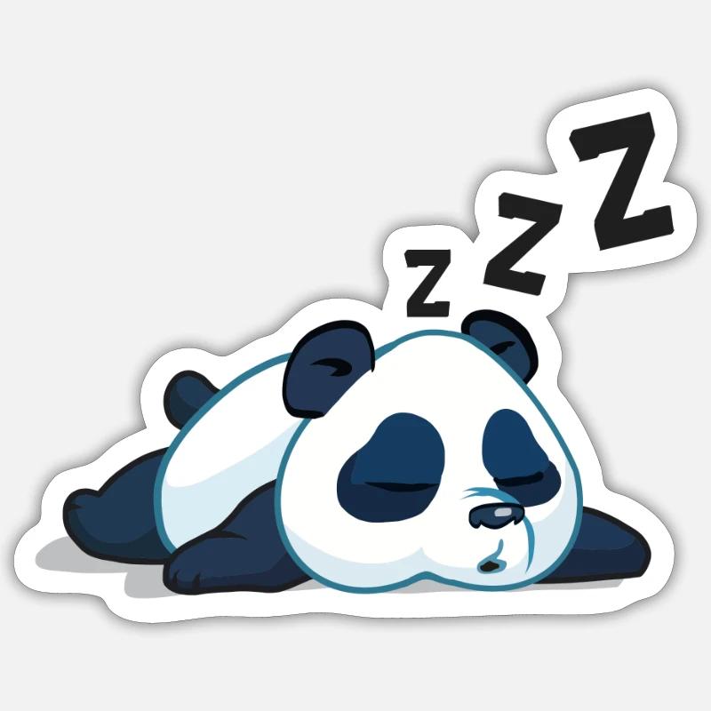 Panda, der schläft Sticker Größe S (10 x 10 cm)