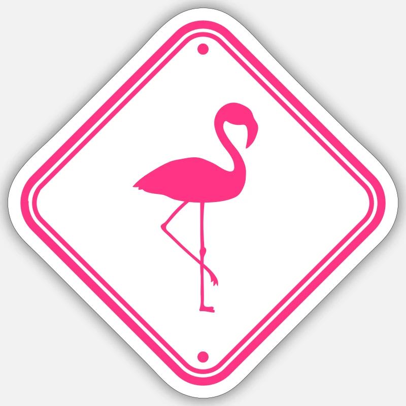 warning note caution caution shield danger fla Sticker size S (10 x 10 cm)