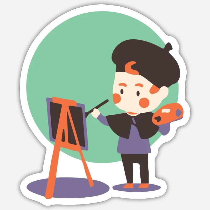 Kunst - Sticker Größe S (10 x 10 cm) - Mattweiß