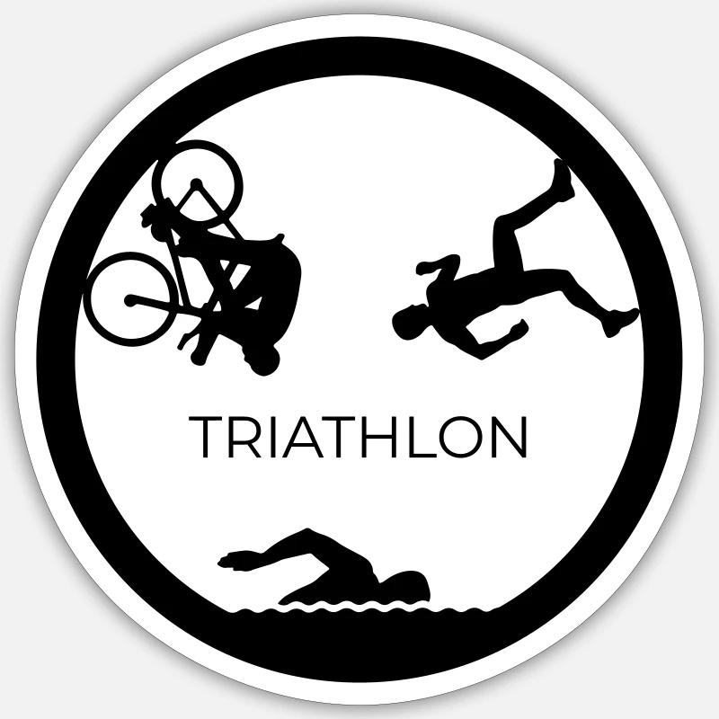 triathlon - Sticker size S (10 x 10 cm) - white matte