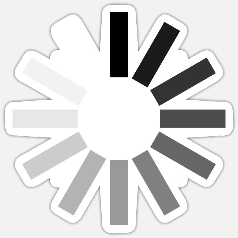 Please wait for the charging symbol Sticker size S (10 x 10 cm)