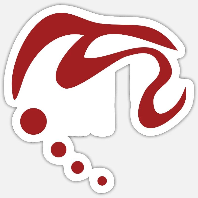 Dynamic red - Sticker size S (10 x 10 cm) - white matte