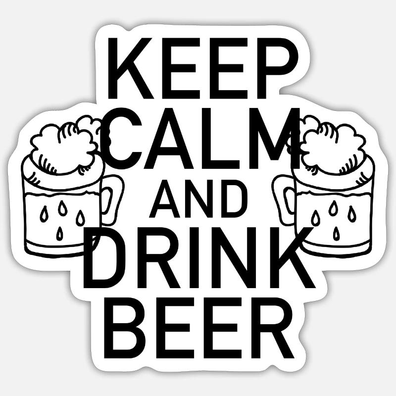 Keep Calm - Sticker Größe S (10 x 10 cm) - Mattweiß