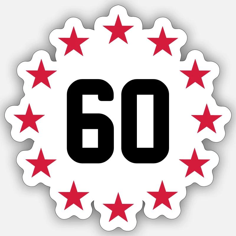 60 years Sticker size S (10 x 10 cm)