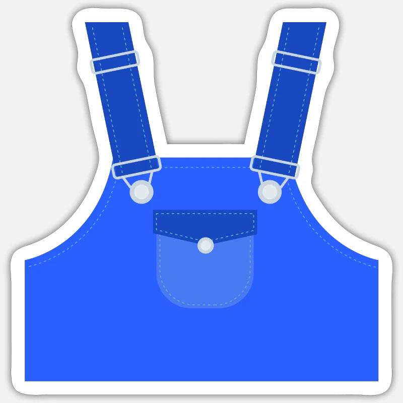 Typischer Blaumann - Sticker Größe S (10 x 10 cm) - Mattweiß