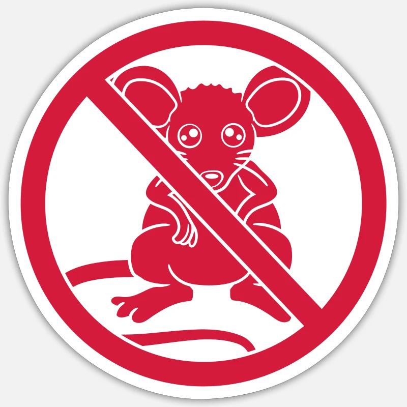 Signe interdit interdit Sticker taille S (10 x 10 cm)