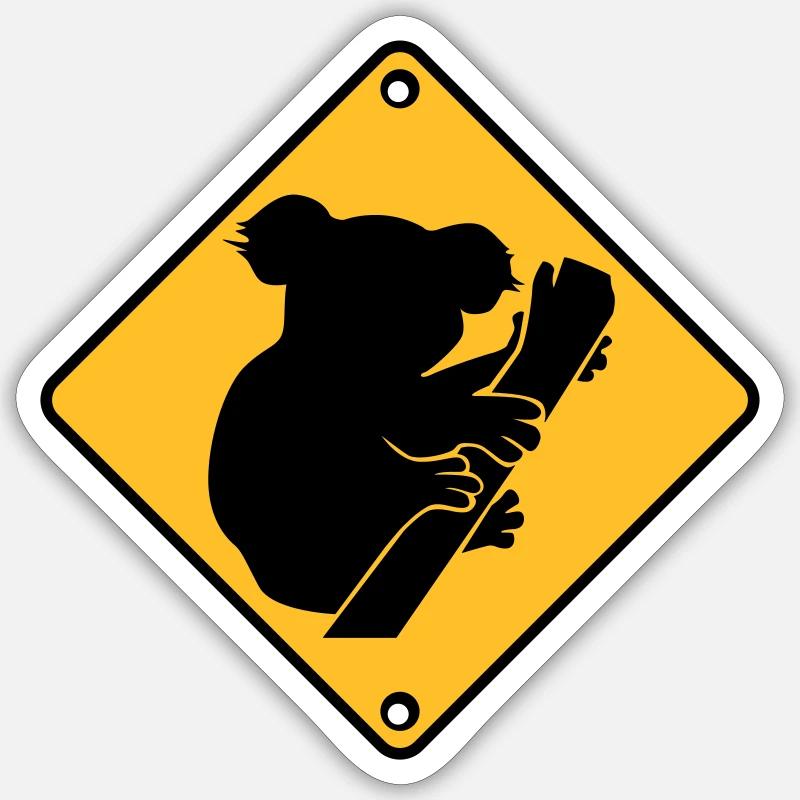 Koala - Sticker Größe S (10 x 10 cm) - Mattweiß